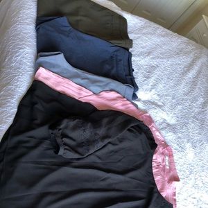 Lot of Loft Plus. 3 trousers, 1 blouse (black)